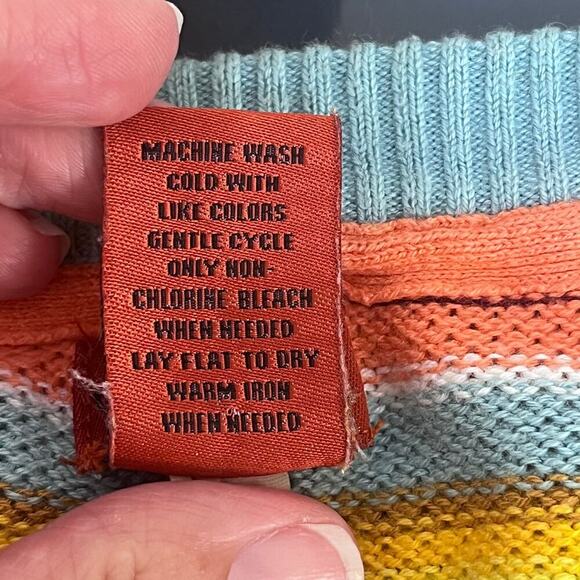 Missoni For Target Girls Colorful Striped Button Front Cardigan Size XL - Picture 6 of 6